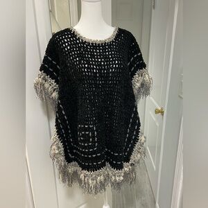 Black&White Sweater/Tunic/Poncho One size
